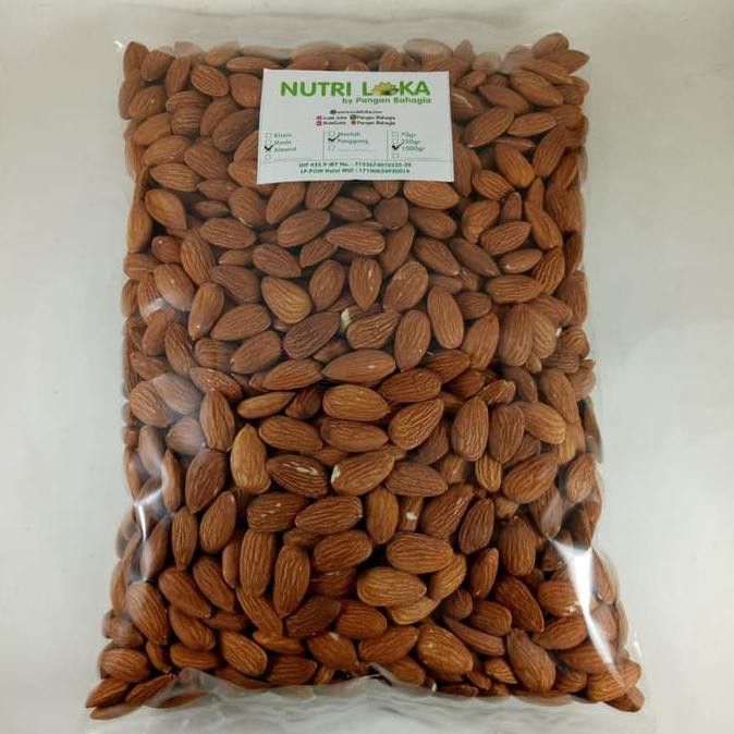 

BIG SALE! Kacang Almond Panggang Tanpa Cangkang, Tanpa Garam (Natural) 1 kg