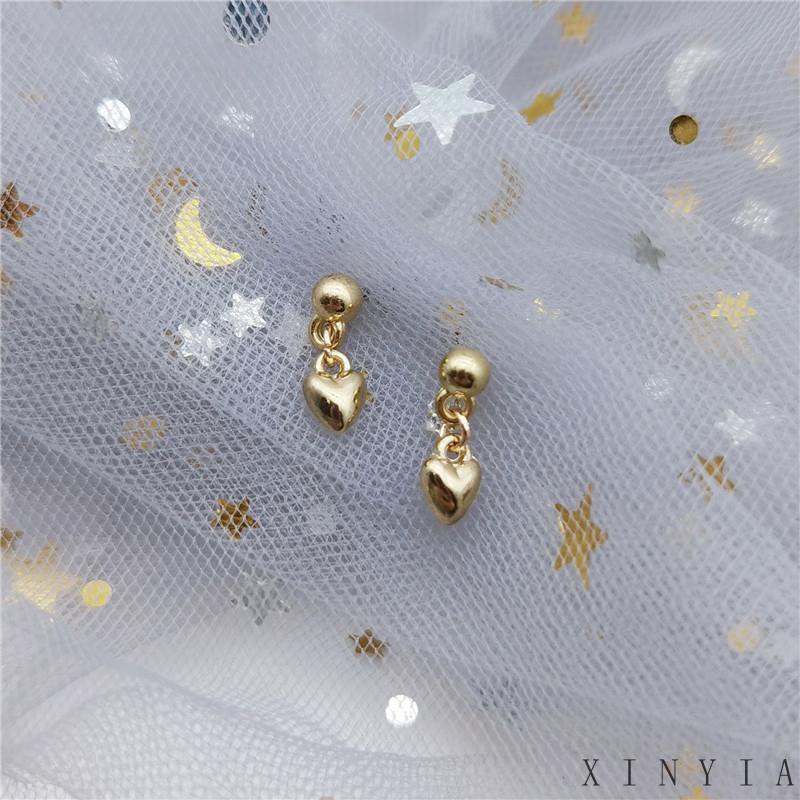 【Bayar di tempat】Hati Anting Exquisite Small Earrings Set One Week Fashion Ear Jewelry Simple Accessories Gifts