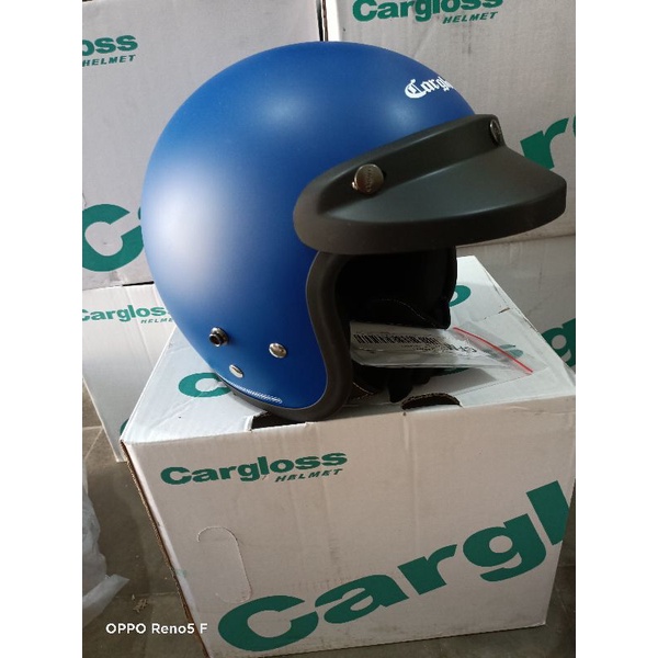 HELM CARGLOSS ORIGINAL BIRU DOP