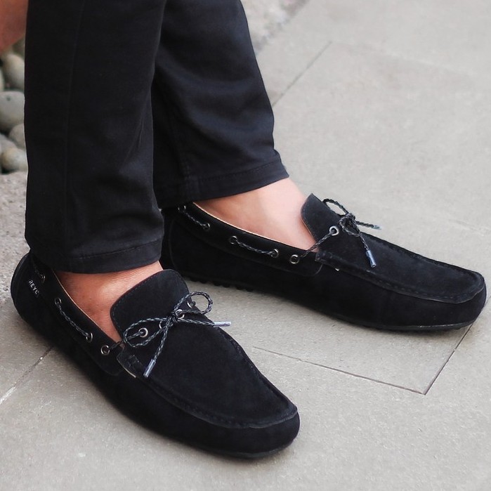 Lick New Black | Sepatu Suede Vintage Klasik Casual Pria Boat Ori Original Footwear | FORIND x Reyl