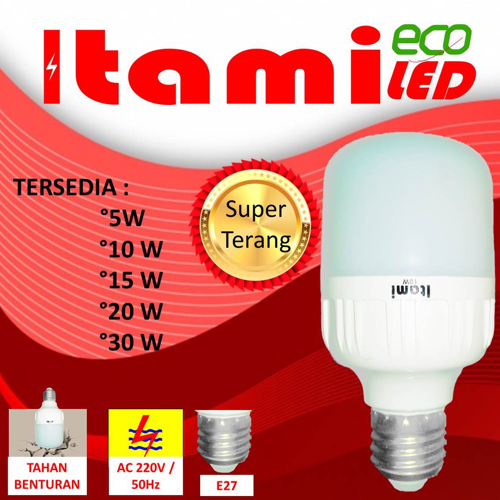 Lampu Bohlam Putih Led Termurah lampu Bohlam 5W, 10 W, 15W, 20W, 30W