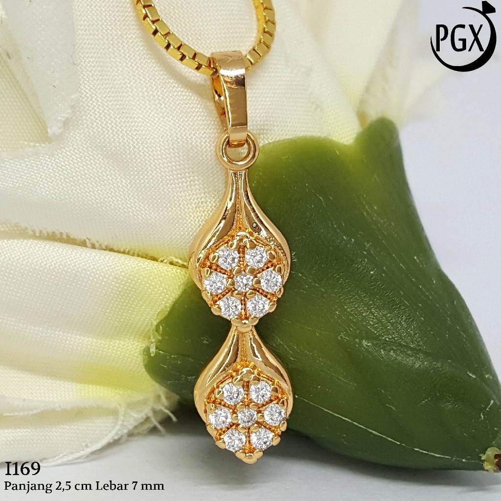 PGX Liontin Kalung Xuping Wanita Perhiasan Lapis Emas Aksesoris Fashion - I169