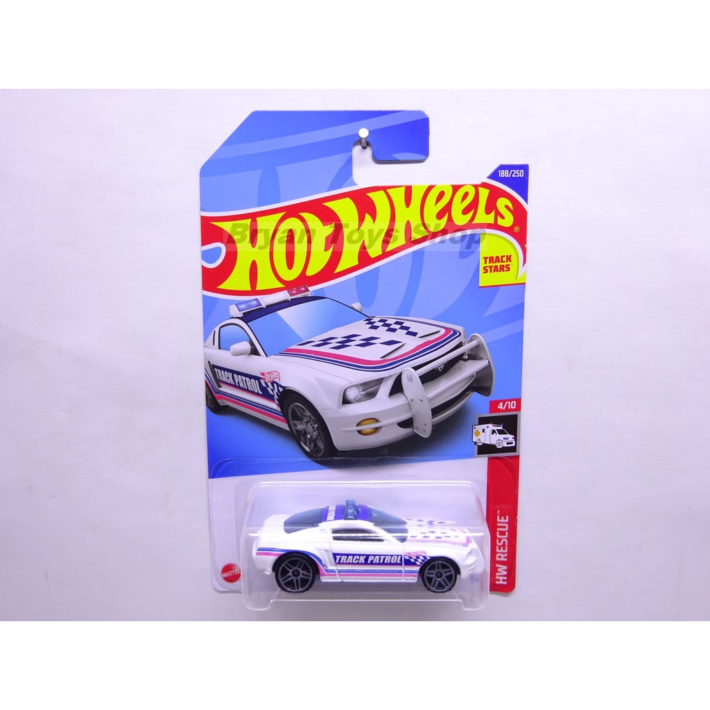 Hot Wheels Ford Mustang GT Concept Putih Tampo Track Patrol