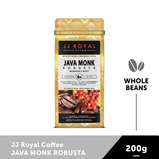 

[ COD ] Coffee/Kopi JJ Royal Java Monk Robusta Bean Bag 200g OBRAL Kode 954