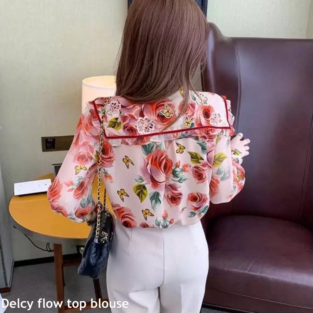 Delcy flow top blouse - Thejanclothes