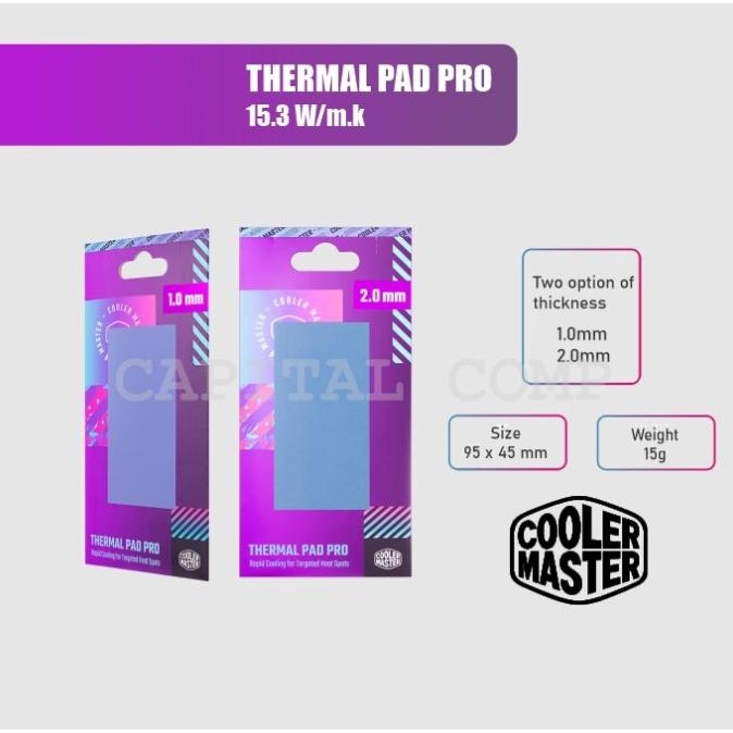 Thermal Pad Cooler Master Thermal Pad | 15.3W/Mk Thermal Conductivity