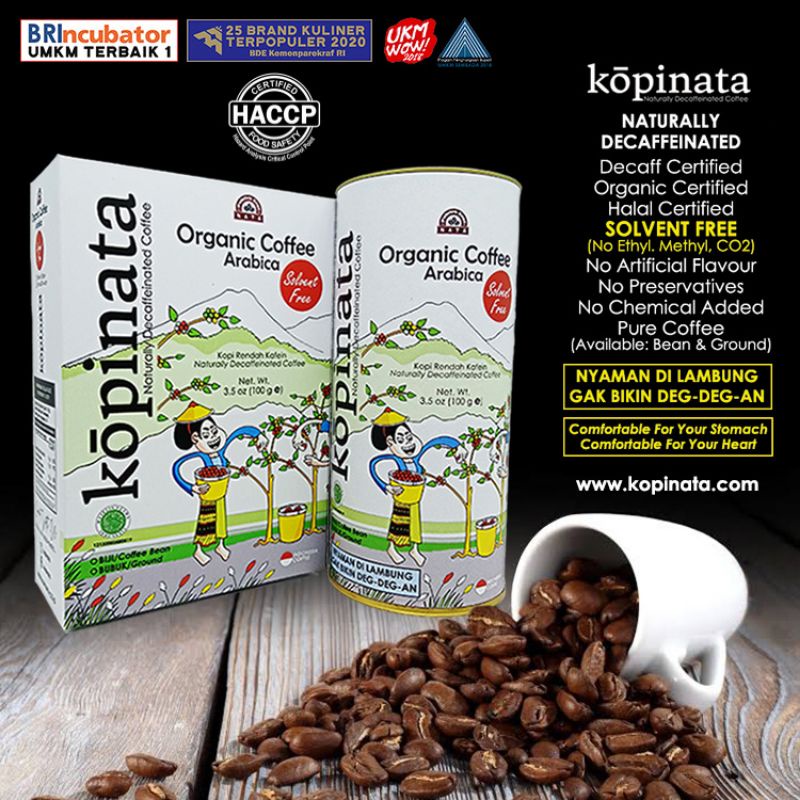 

Kopi rendah kafein decaffeinated organik Indonesia