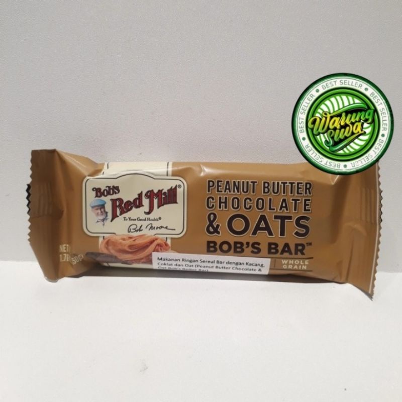 

bob's red mill peanut butter chocolate & oats bar whole grain 50gr