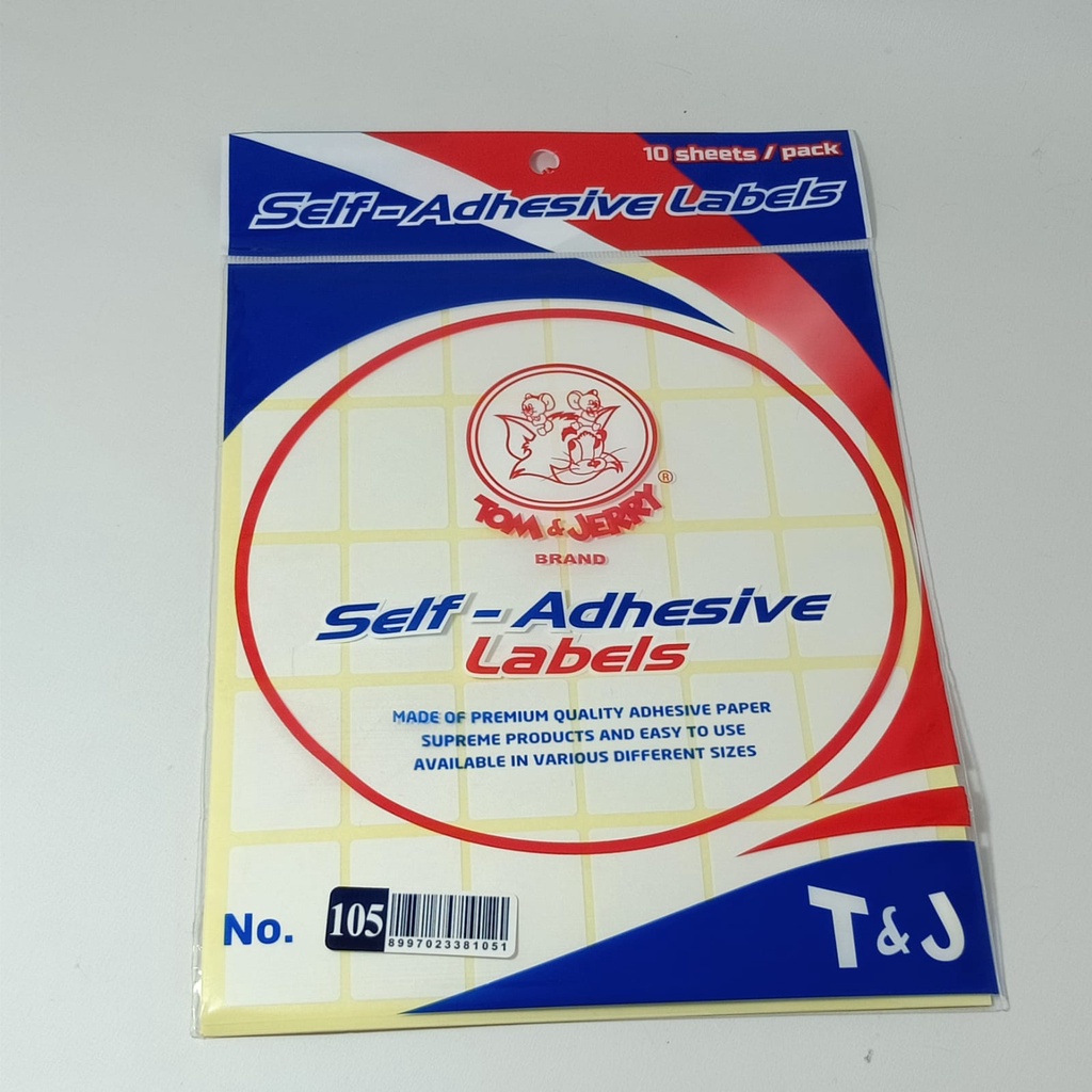 

Label Tom And Jerry No. 105 - Label Nama Sticker Putih ATK