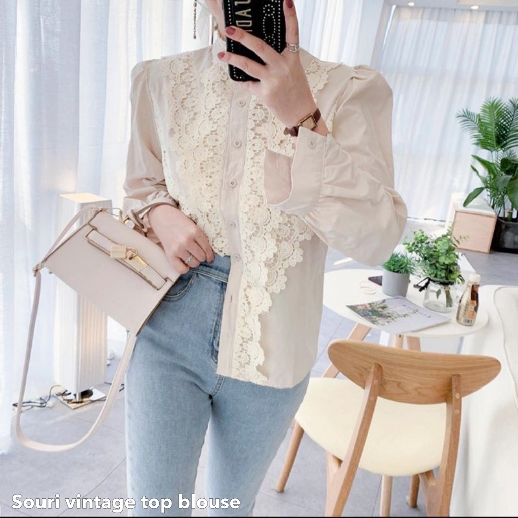 Souri vintage top blouse -Thejanclothes