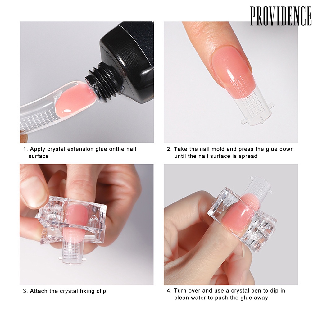 Providence 10Pcs Nails Extension Clip Wear-resistant Makeup Tool Resin Women Nail Shaping Clip Tool for Beginners