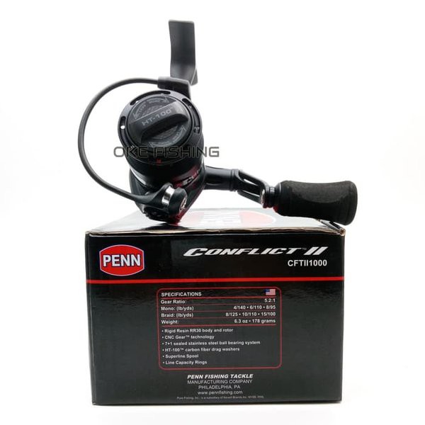 Gulungan Pancing Rel Pancing Reel Penn Conflict II 1000 7 1bb - Reel Spinning Pancing Katrol Pancing