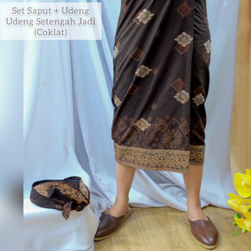 udeng saput bordir endek