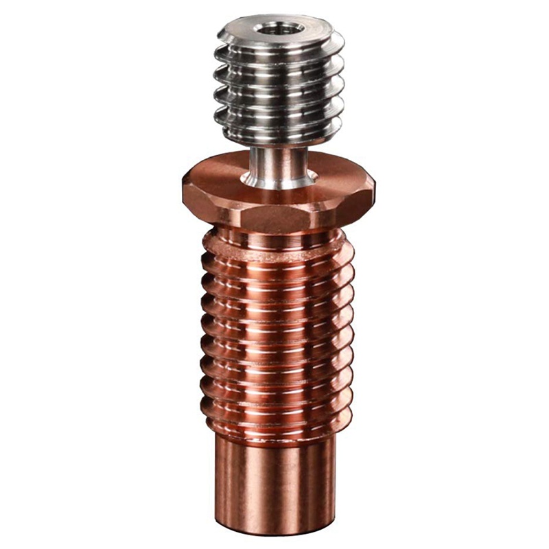 All-Metal Bi-Metal V6-TCrazy Heatbreak Titanium &amp; Copper 3D Printer Nozzle Bimetal Throat for 1.75mm V6 Hotend Heater