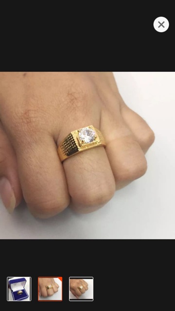 Cincin kotak berlian suping pria /wanita