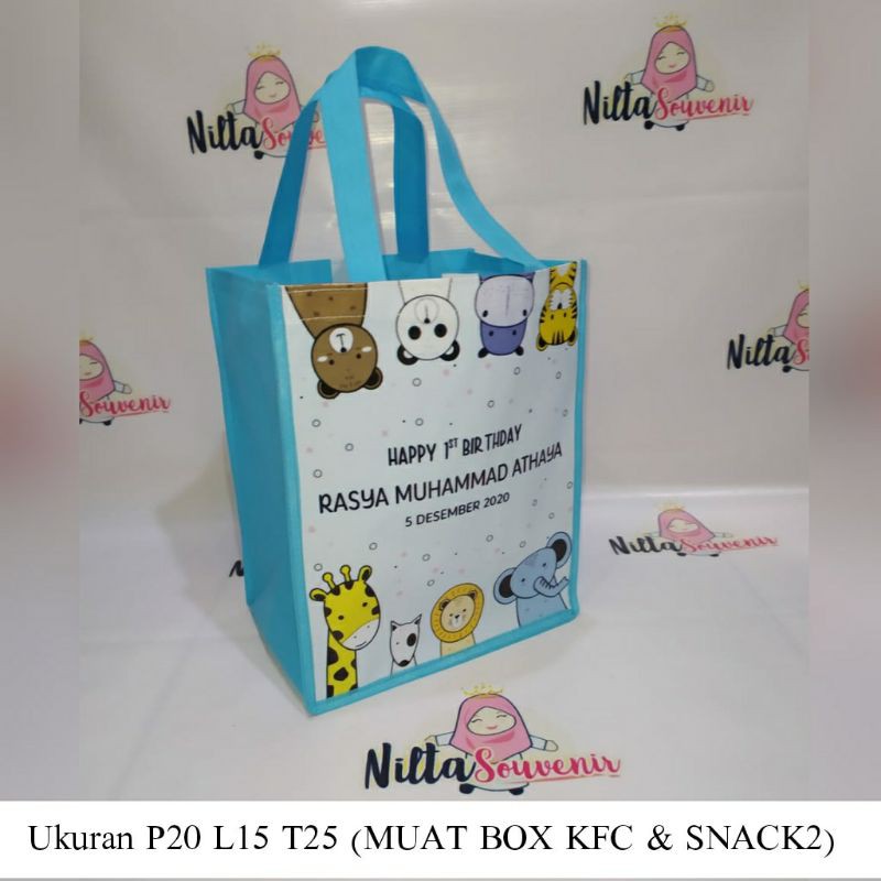 

tas ulang tahun murah/tas anak murah/tas ultah anak/souvenir ultah murah/tas spunbond/goodiebagultah