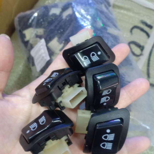 Tombol Saklar Dim Honda 3 Fungsi Lampu Jauh Dekat On Off  - Saklar Motor Honda - Saklar Beat