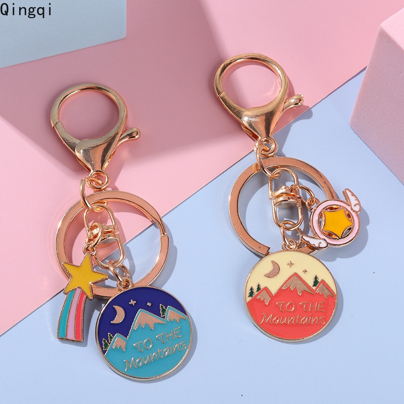 Gantungan Kunci Bentuk Kartun Gunung Untuk Tas Ransel Wanita