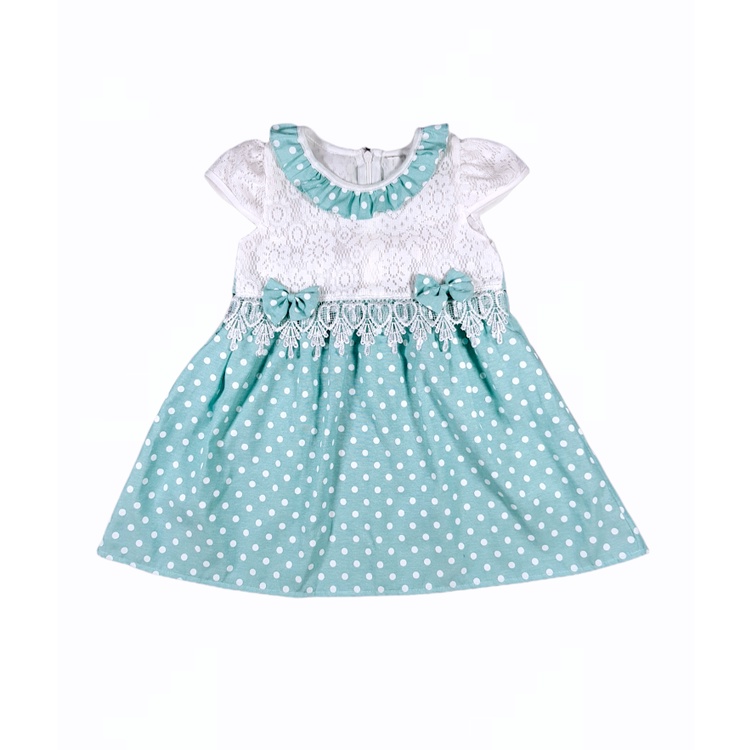 Jemico kids | Dress anak bayi perempuan 1 tahun - 3 tahun motif brukat BW kobinasi ox