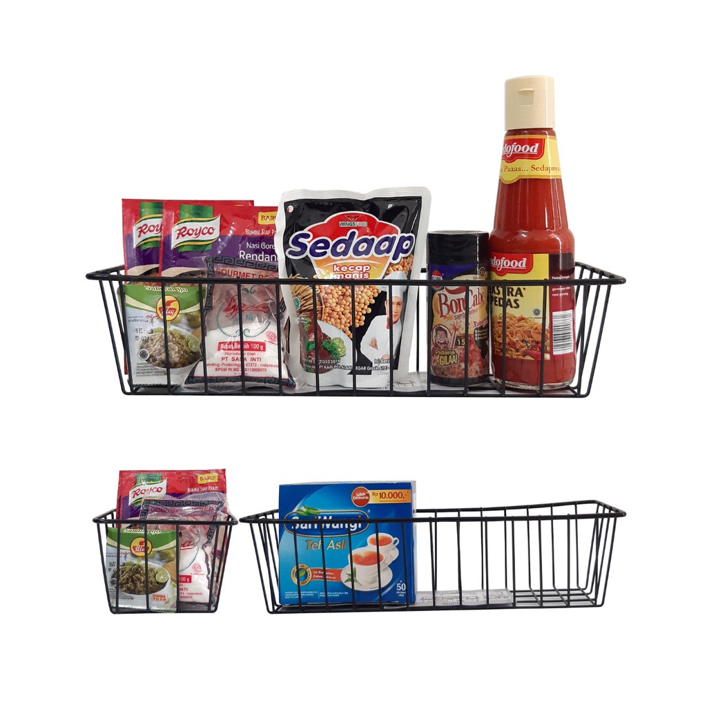 GUNINCO KESI Rak Bumbu Dapur Kamar mandi Keranjang Besi GUNINCO KESI Rak Bumbu Dapur Kamar mandi Keranjang Besi