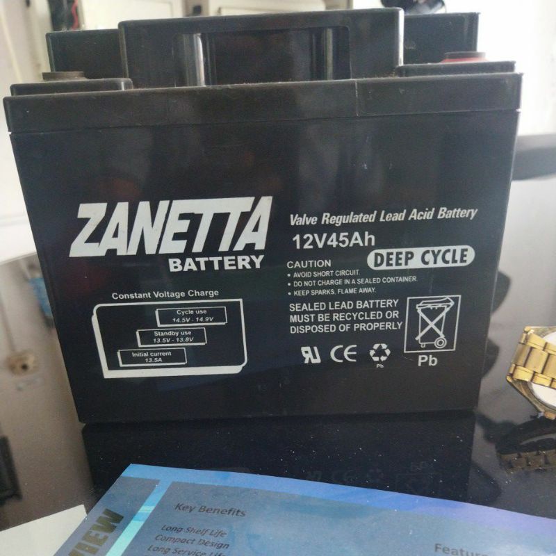Baterai kering VRLA Gel  12V 45AH Zaneta