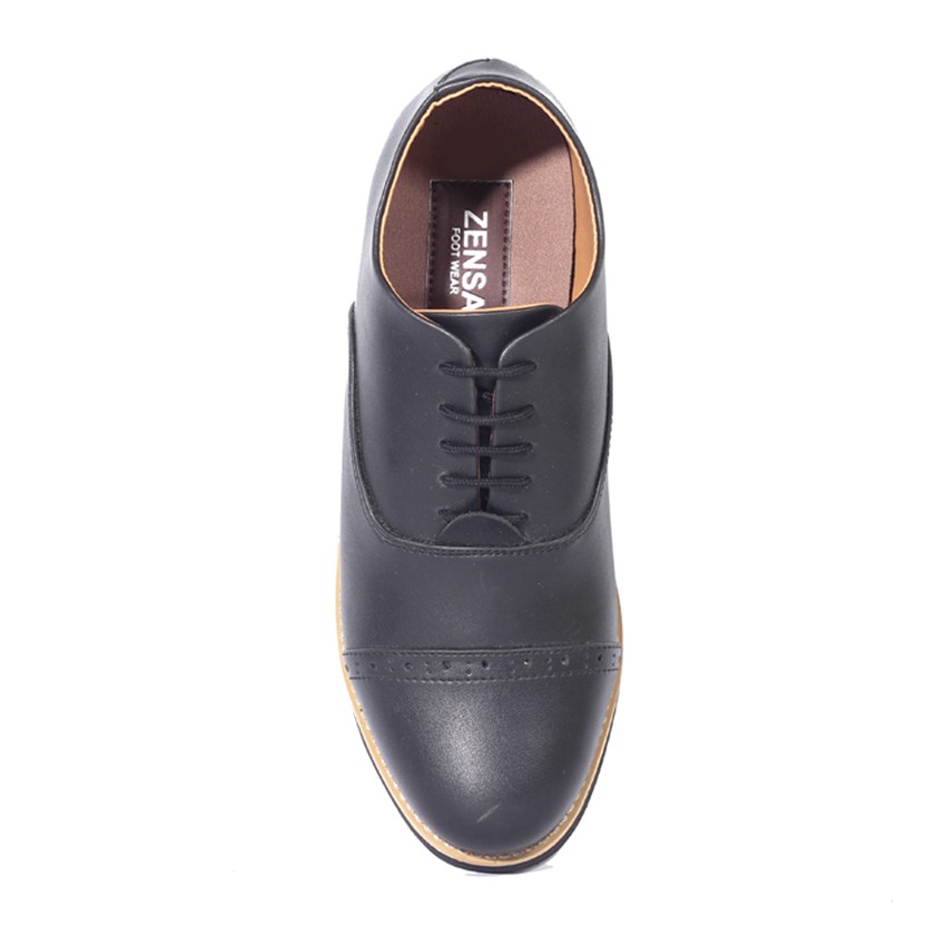 FLURRY BLACK |FORIND x Zensa| Sepatu Pantofel Klasik Formal Pria Oxford Lokal Original Footwear Ori