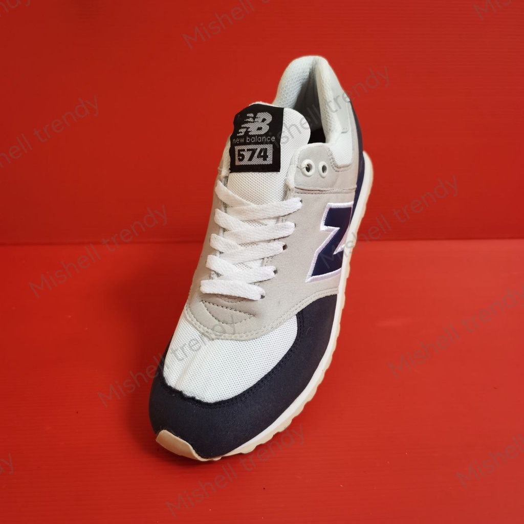 Sepatu New Balnce Sneakers Pria Wanita White Navy Brown Unisex Grade ORIGINAL Premium High Quality