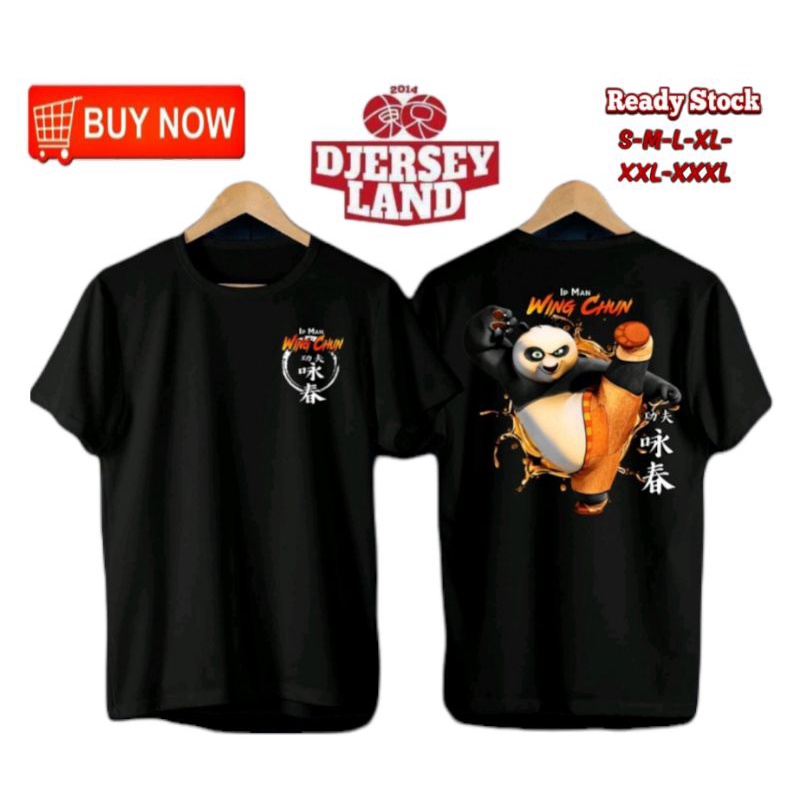 KAOS DISTRO IP MAN WING CHUN KUNGFU PANDA SABLON POLYFLEK