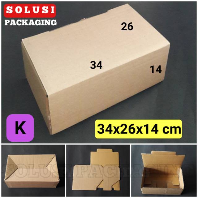 isi 10 pcs KARDUS KOTAK 34X26X14 CM tipe K | KARDUS PACKING KARDUS POLOS KARDUS SEPATU KOTAK AKSESOR