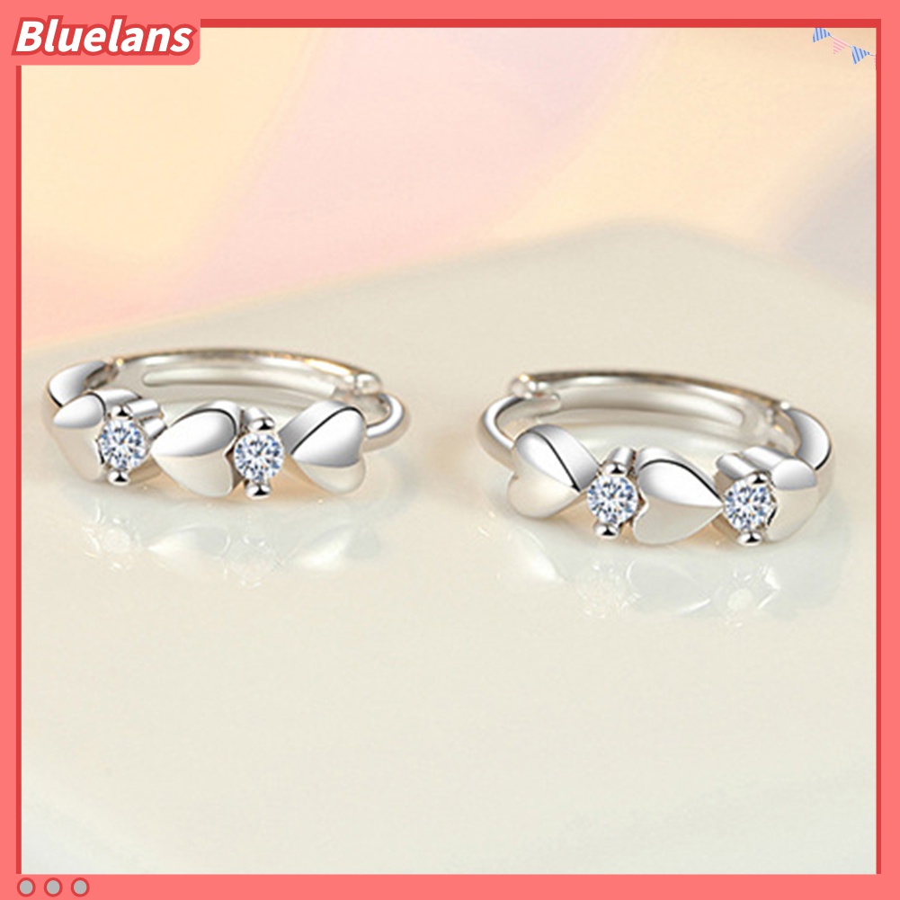 Anting Bentuk Hati Bahan Cubic Zirconia Untuk Wanita