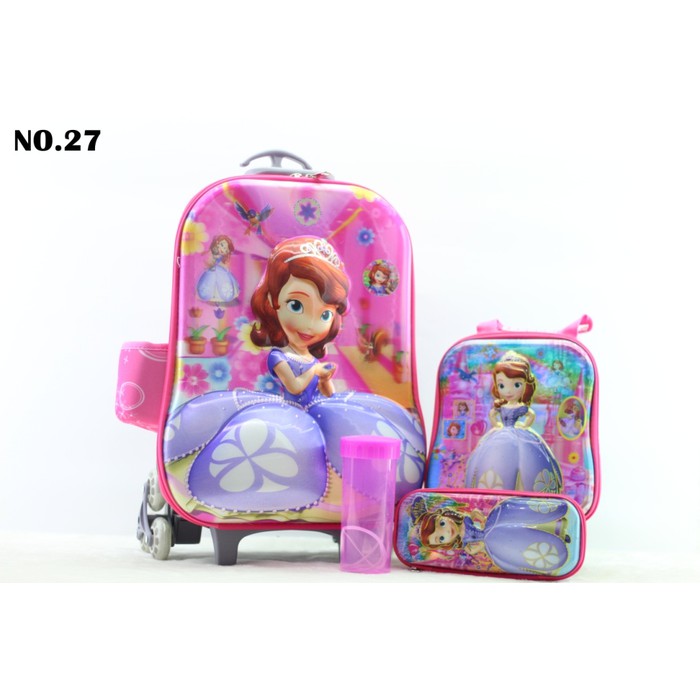 "Tas Trolley Anak Sofia 6D 4in1 Set"