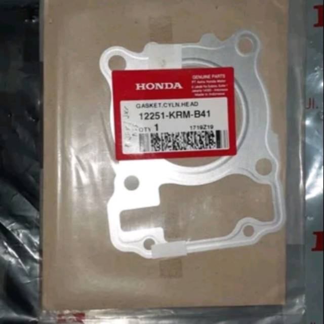 12251-KRM-B41 Perpak seng gasket cylinder head megapro monoshock ori Honda AHM