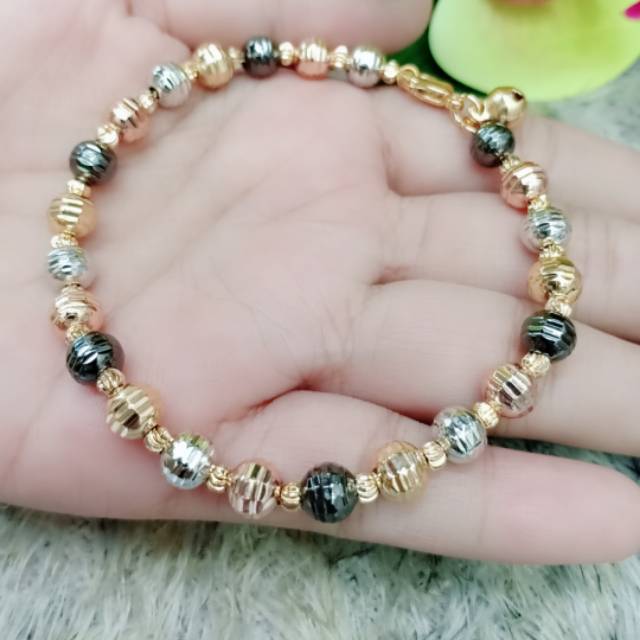 Gelang Biji Lada Kombinasi Hitam