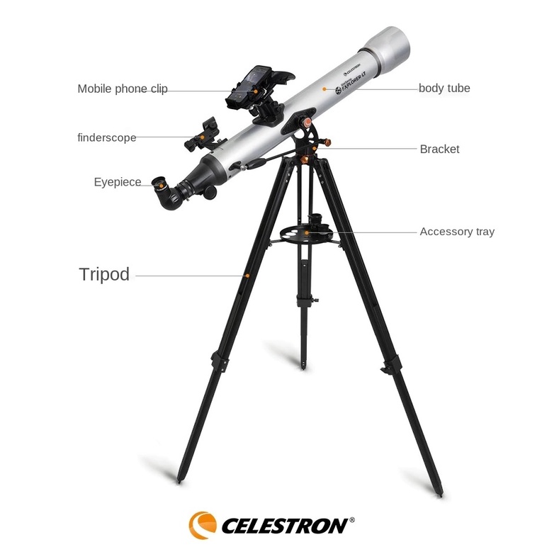 CELESTRON StarSense Explorer LT 80AZ LT80AZ - Teleskop Teropong Bintang Dengan Smartphone Dock (StarSense Explorer APP)