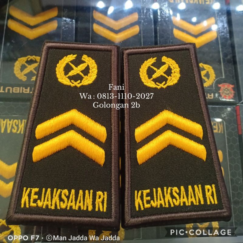 Pangkat PDH Bordir Kejaksaan RI Pangkat Bordir Kejaksaan RI Gol 2B.
