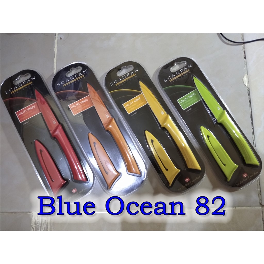 Original Scanpan Knife Denmark - Pisau Utility Colorful - 21 Cm