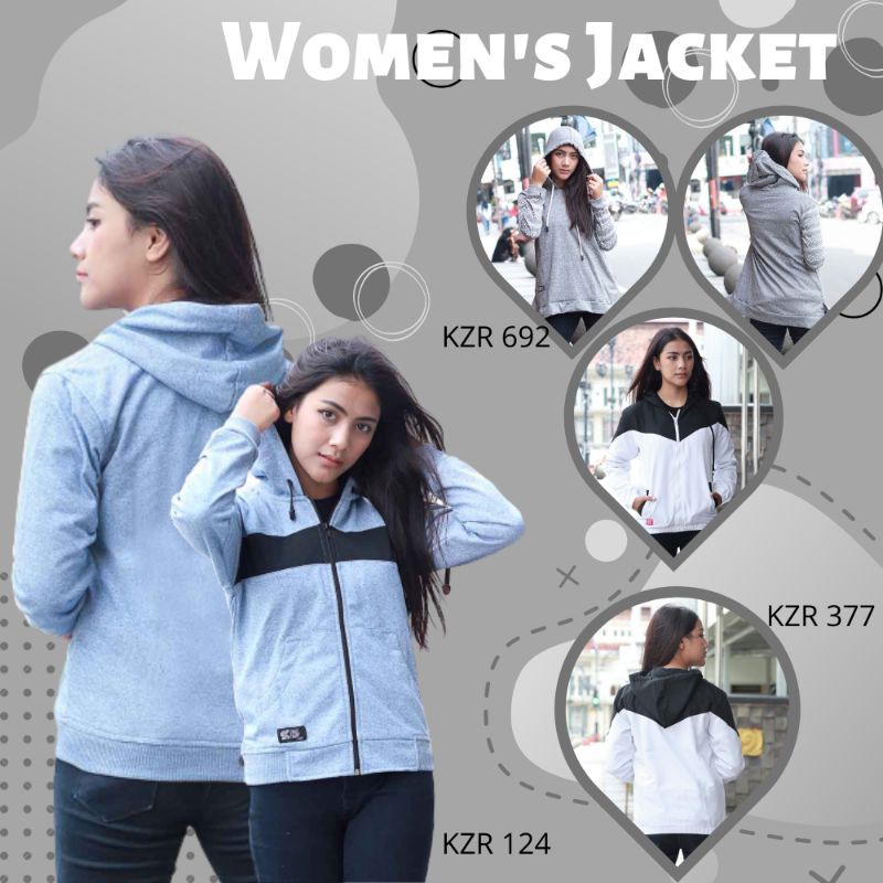 Jaket hoodie wanita sweater sleting import murah oversize