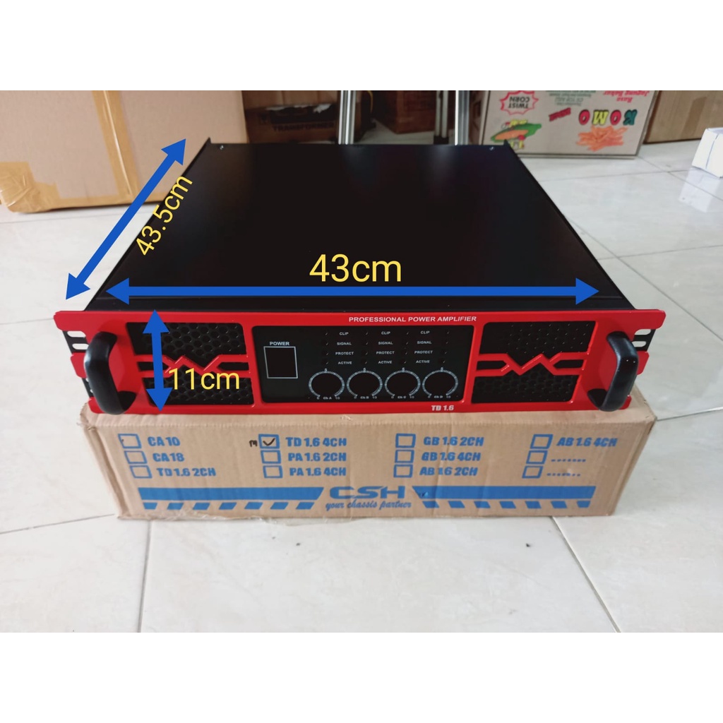 BOX POWER AMPLIFIER 4CH TD 1.6 Box power amplifier 4 channel TD1.6