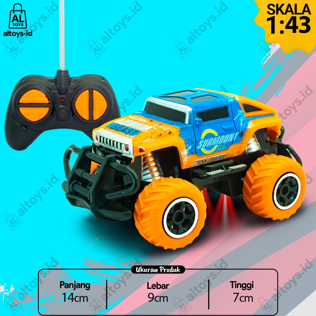 RC Rock Crawler Mini Car Climber Mainan Mobil Jeep Remote Kontrol Offroad Skala 1:43 NO.6146