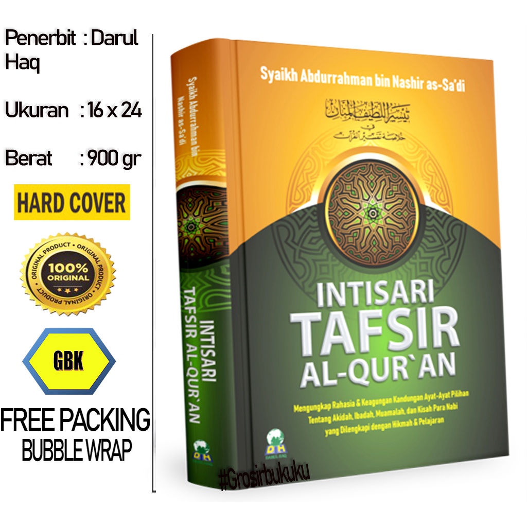 Buku Intisari Tafsir Al-Qur’an | Rahasia Keagungan Ayat Pilihan - Darul Haq