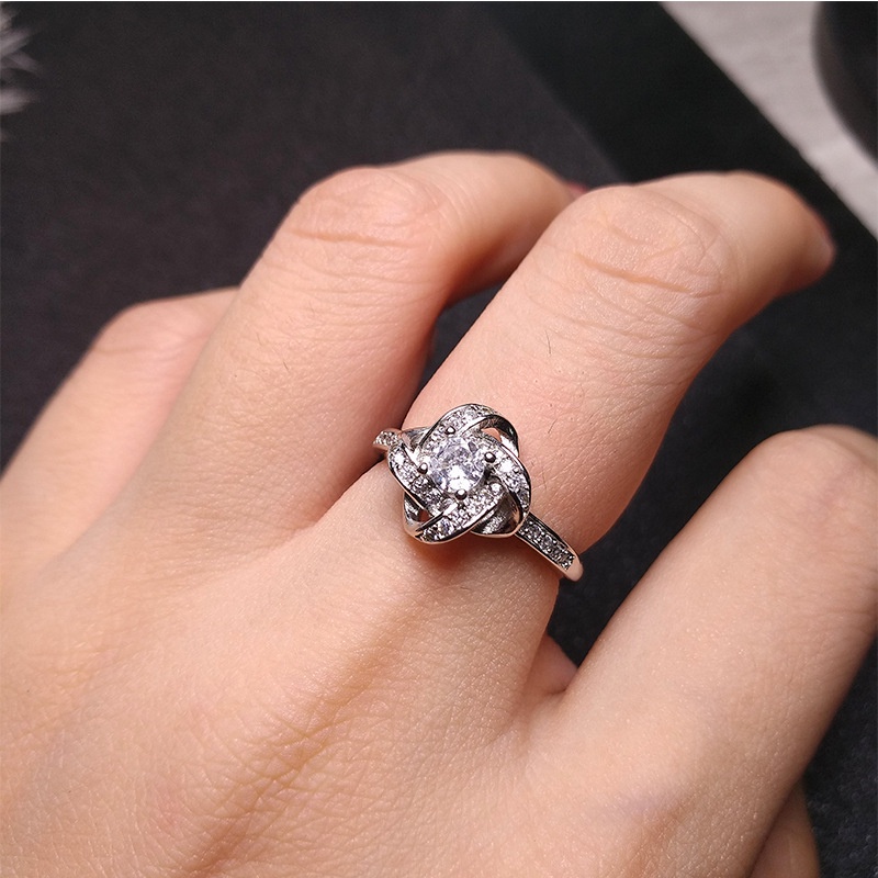 Cincin Zircon Berlian Gaya Korea Untuk Wanita