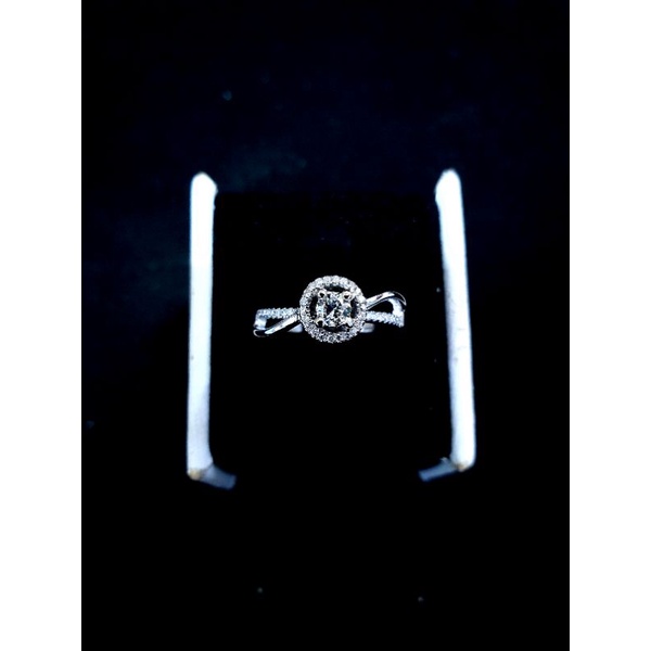 cincin fhasion mata 1 berlian ring emas putih