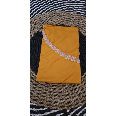 rizfaimelda-(COD)Jilbab Instan Jumbo Serut Renda KupuKupu Hijab Mawadah Jersey-Kunyit