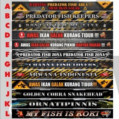 NEW STIKER AQUARIUM STIKER TANK IKAN PREDATOR ukuran 40cm