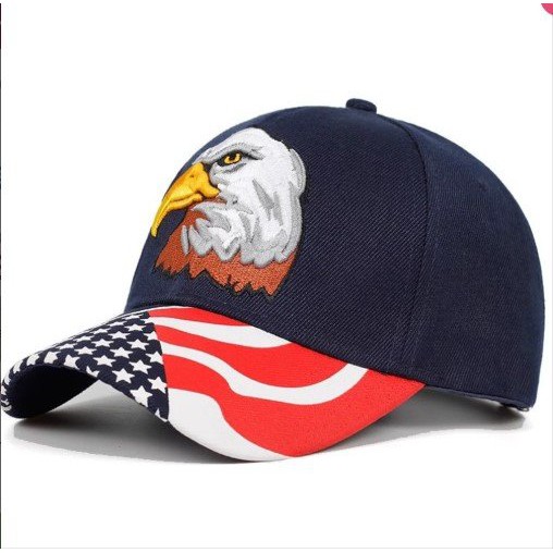 Topi Baseball Pria Variasi Gambar Elang Bordir Asli