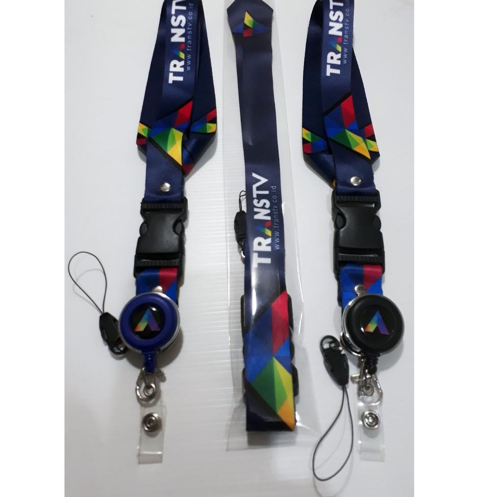 

[PROMO S0B80] TRANSTV Lanyard ,Strap ID, HP/Flashdisk Printing Digital (Paket Lengkap Exclusive) Laris
