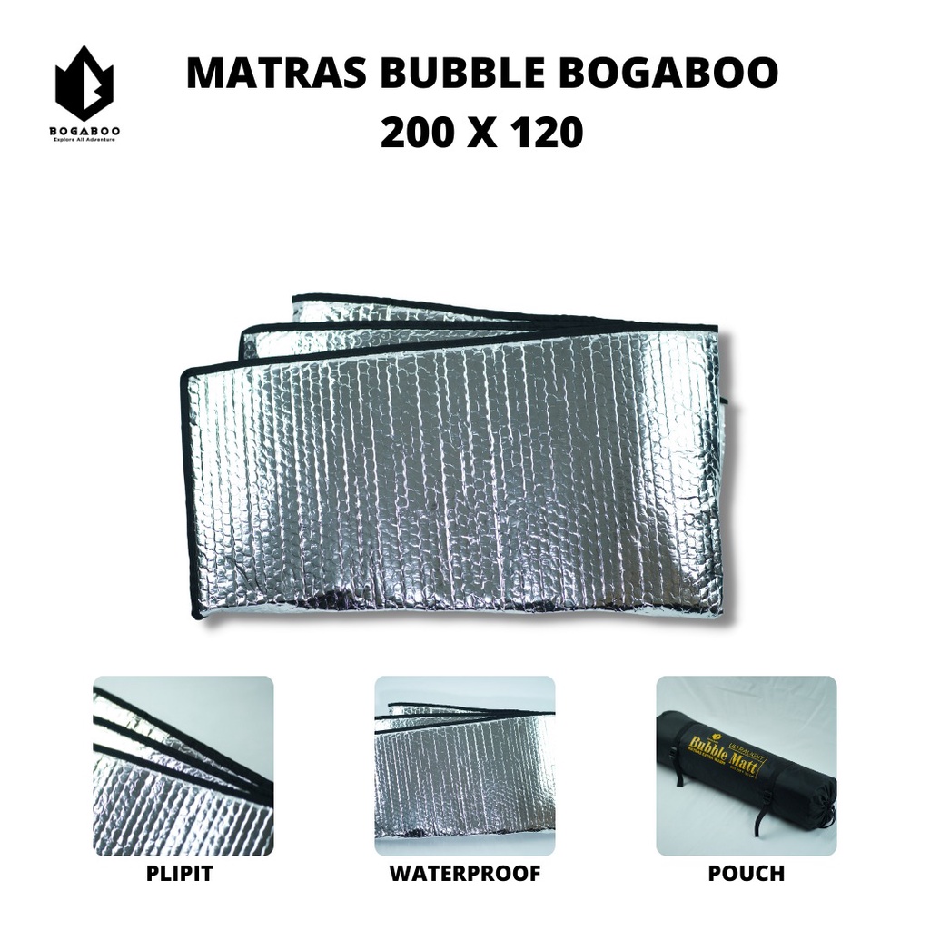 Matras Bubble Bogaboo 200 x 120 CM - Matras Double - Matras Foil Double Side - Matras Allumunium Bubble Tebel - Matras ALU