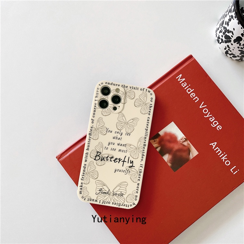 Butterfly Case Motif Kupu-Kupu Untuk Oppo A57 2022 Reno 7 A76 A12 A16 A15 A15S A5s A9 A5 A53 A31 2020 A96 A36 A54 A52 A72 A92 A7 A95 A3s Reno 4f 5F 6f 5F