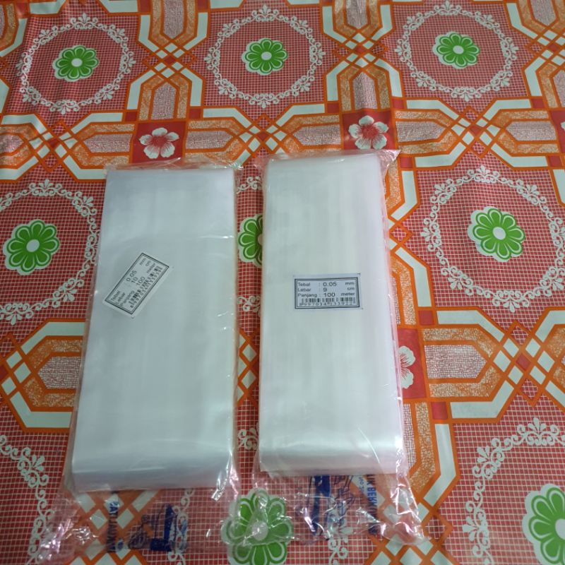 Plastik Roll PP / Plastik Rol PP Tebal 0.05 Cap Jet Lebar 9 & 10 Cm Panjang 100 M