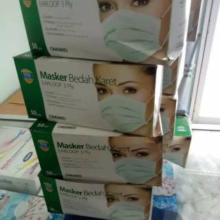 ONEMED MASKER  KARET  BOX SURGICAL MASK MASKER BEDAH  